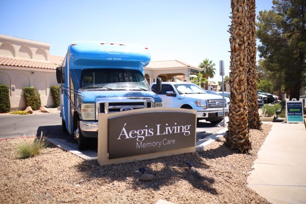 Facility transport vehicles parked outside