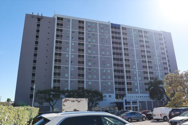 Exterior view of the Residential Plaza at Blue Lagoon building