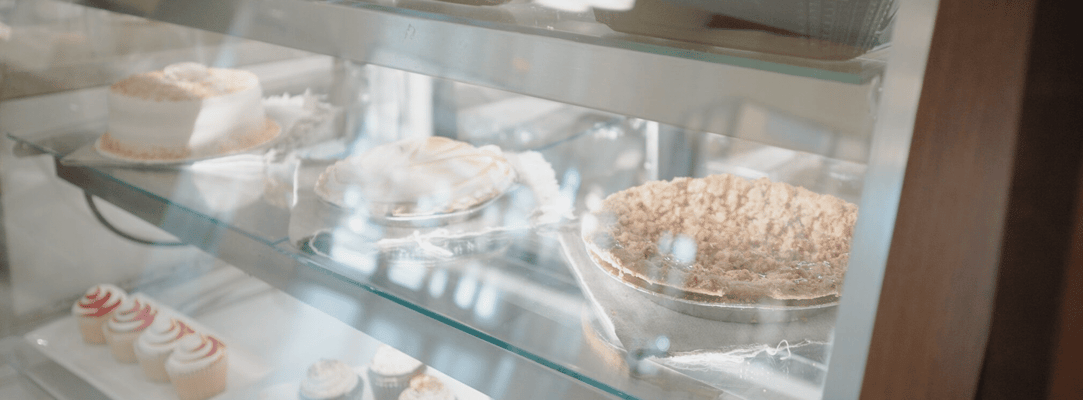 Delicious desserts displayed in a dining area