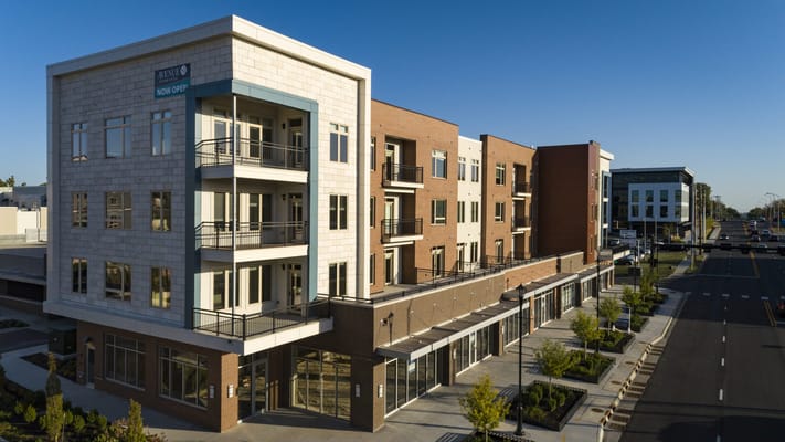 Exterior view of a modern assisted living facility