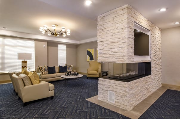 Cozy interior lounge area with modern furnishings