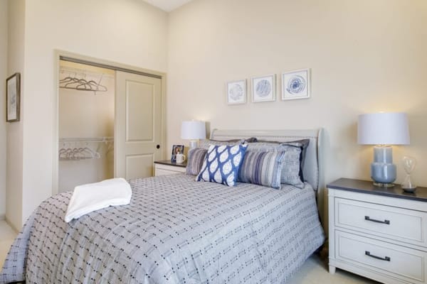 Cozy bedroom in a senior living facility