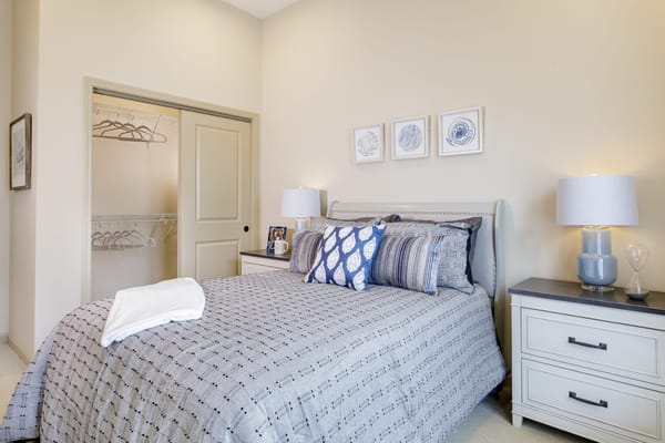 Cozy bedroom in a senior living facility