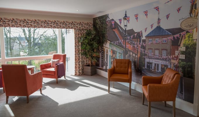 Interior view with comfortable seating and decor