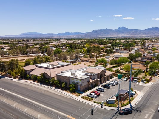 Aerial view of Elkhorn Jones Memory Care facility