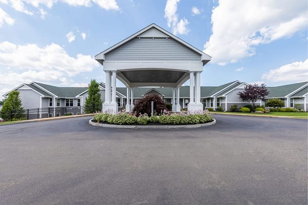 Exterior view of Fairview Senior Living facility entrance
