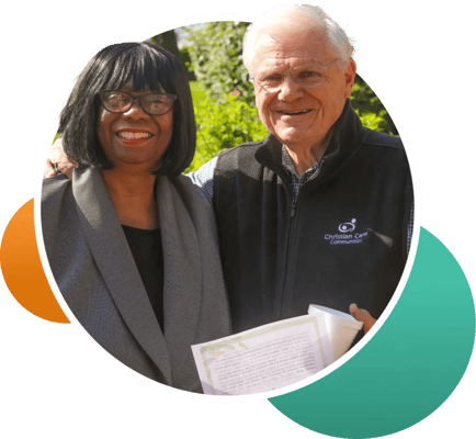 Residents enjoying an outdoor moment together