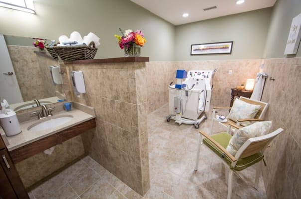 Interior view of a modern therapy room
