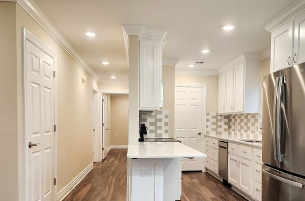 Bright interior of a kitchen in a living space