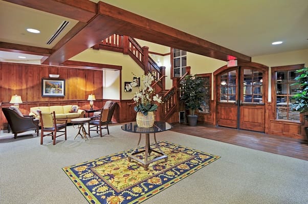 Cozy common area with seating and natural lighting