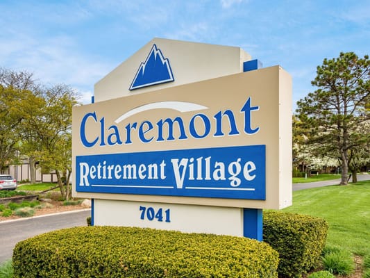 Exterior sign of Claremont Retirement Village
