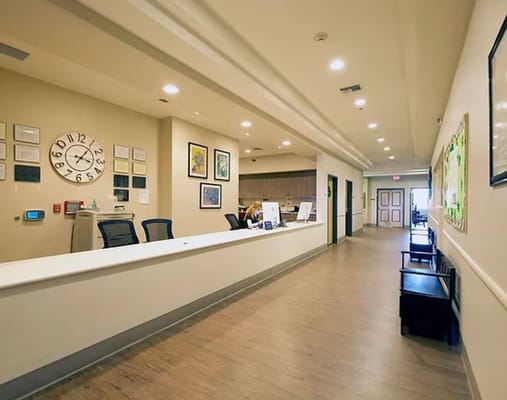 Facility interior showing the reception area