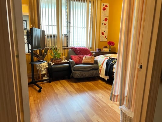 Cozy interior view of a resident's room