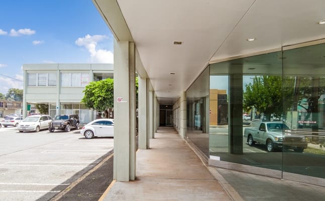 Exterior view of a senior care facility entrance