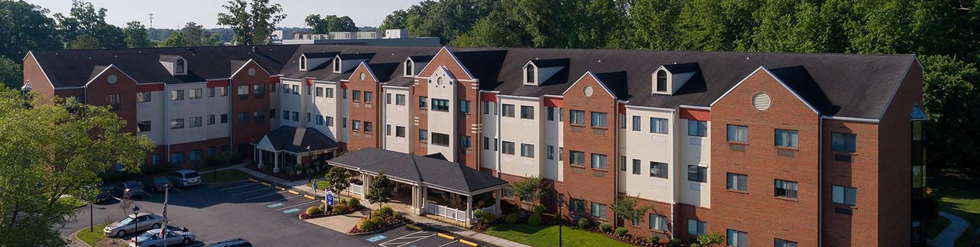 Aerial view of Marian Manor Retirement facility building