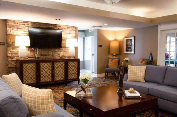 Comfortable seating in a cozy common area