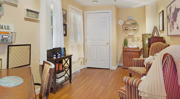 Cozy interior with seating and decor