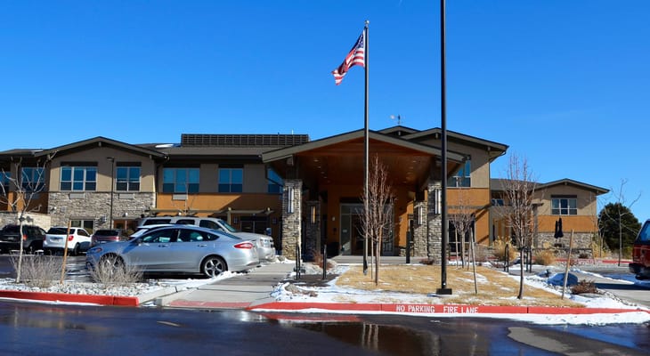 Exterior view of The Retreat at Sunny Vista facility entrance