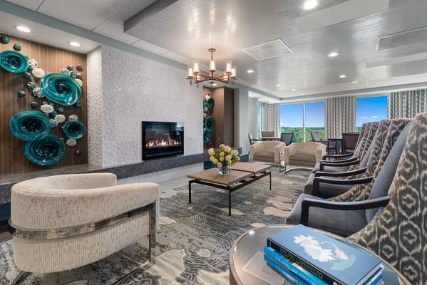 Bright and inviting common area with modern decor