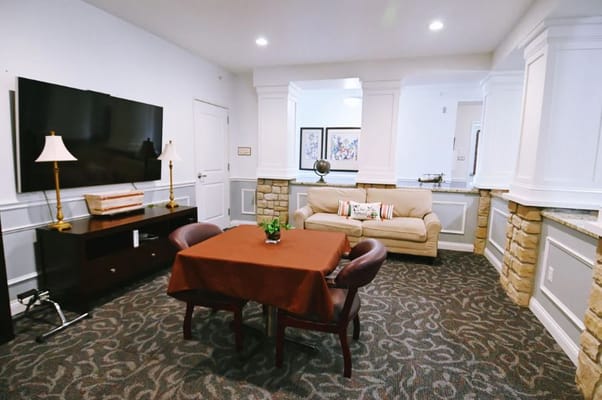 Cozy common area with seating and decor