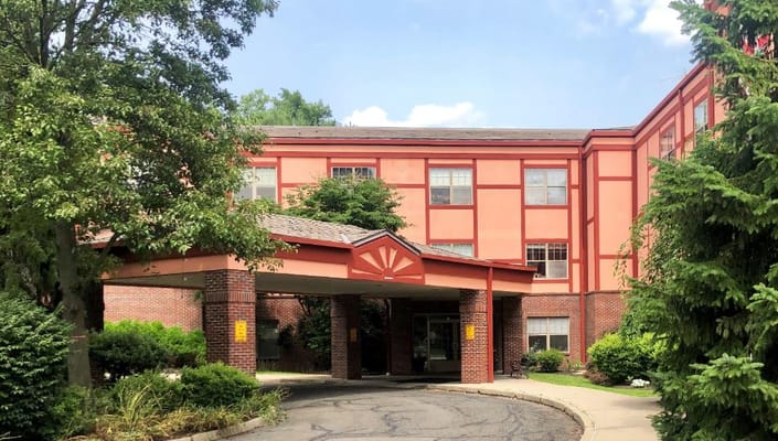 Exterior view of Maefair Health Care Center entrance