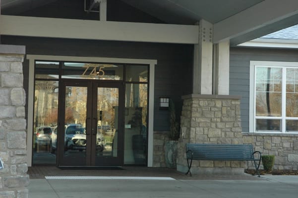 Entrance of the Revel Eagle facility with stone architecture