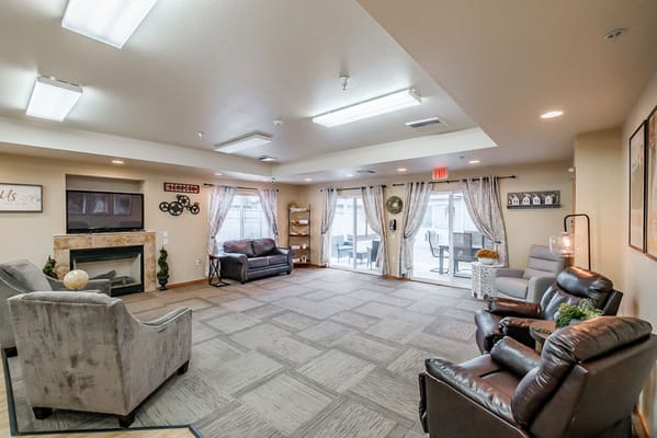 Interior living room area with comfortable seating