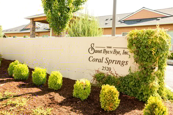 Exterior view of the Sweet Bye N Bye facility entrance