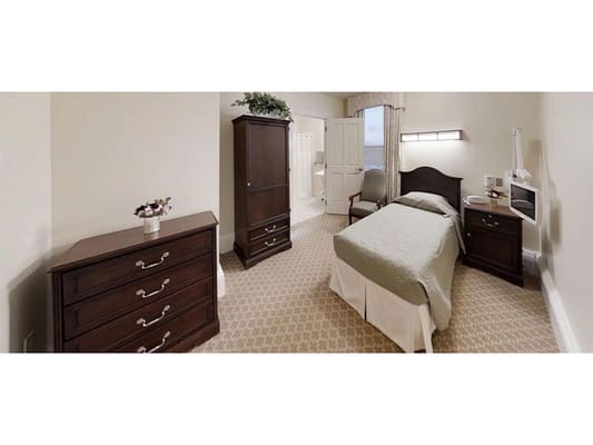 Cozy private resident room with furniture