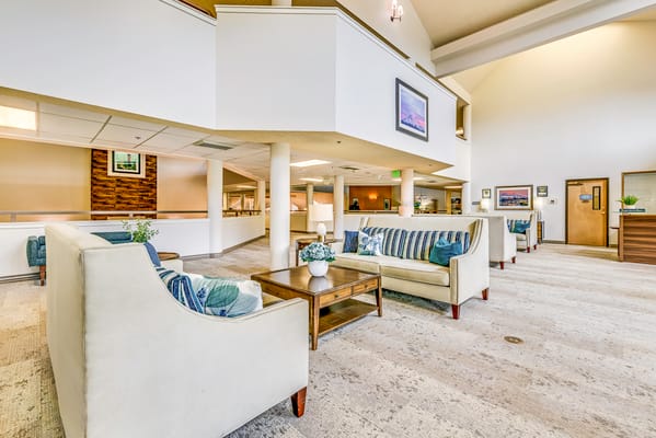 Interior view of a lounge area at the facility