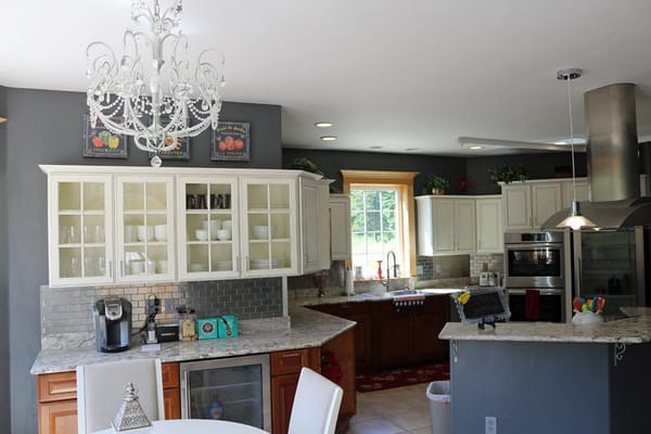 Bright kitchen area with modern design