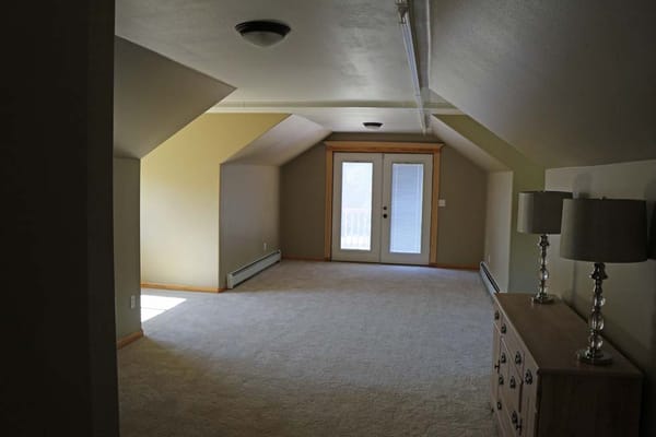 Spacious interior room with natural light