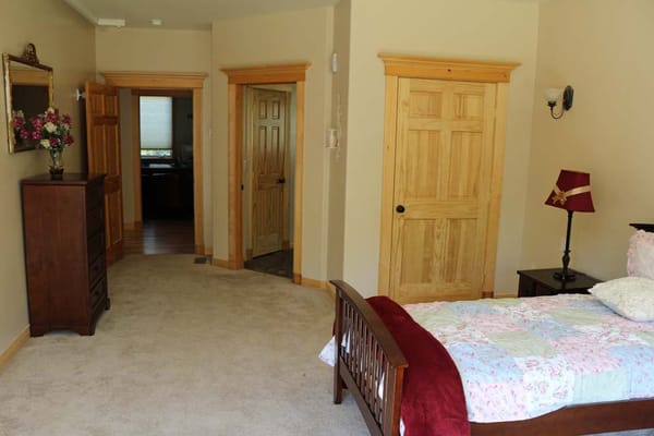 Cozy private bedroom in assisted living facility