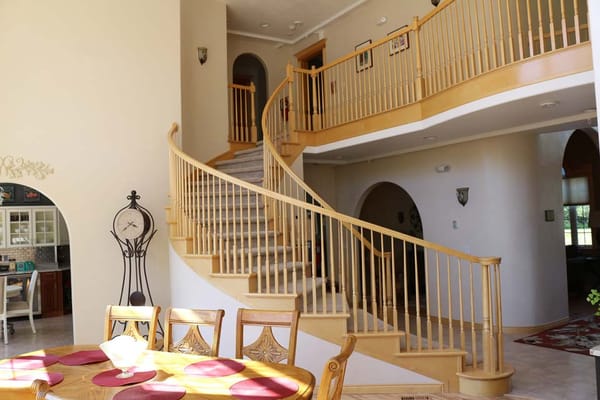 Interior view of a spacious assisted living common area