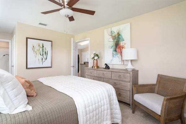 Cozy interior of a resident room with decor