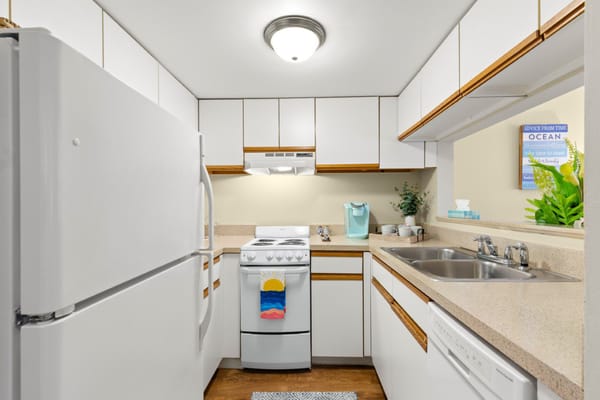 Bright kitchen in a resident's room