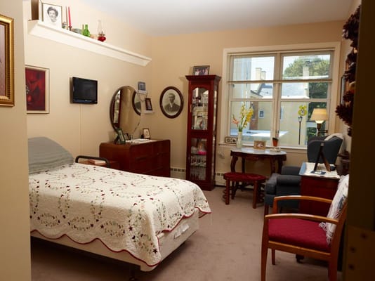 Cozy private resident room with personal touches