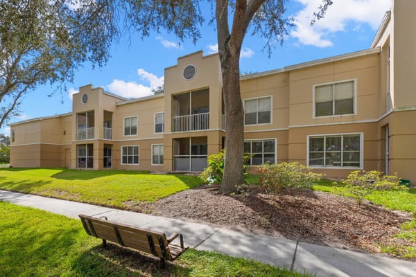 Exterior view of The Barrington with green lawn