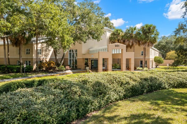 Exterior view of The Barrington assisted living facility