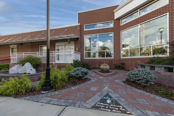 Exterior view of the entrance to Leeway nursing home