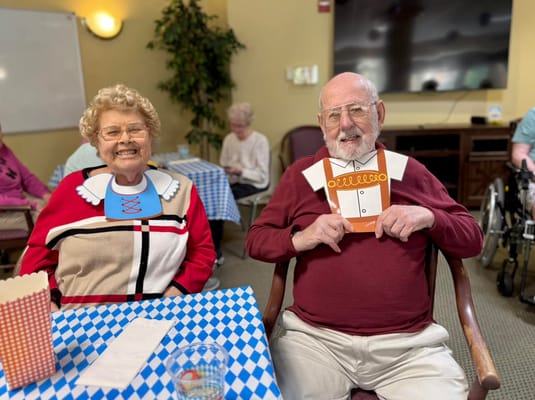 Residents enjoying an activity in a common area