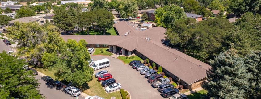 Aerial view of the Rehabilitation and Nursing Center of the Rockies