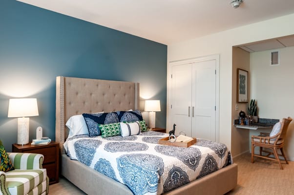 Cozy bedroom in a senior living facility