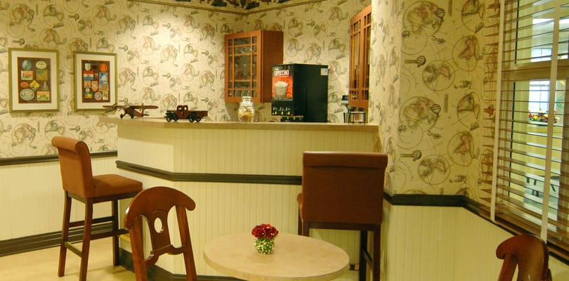 Cozy common area with seating and decor