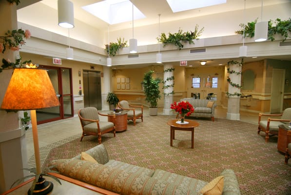 Bright and welcoming common area with comfortable seating