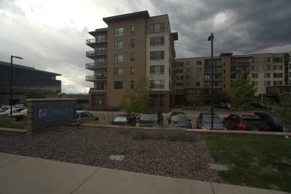 Exterior view of The Carillon at Belleview Station building