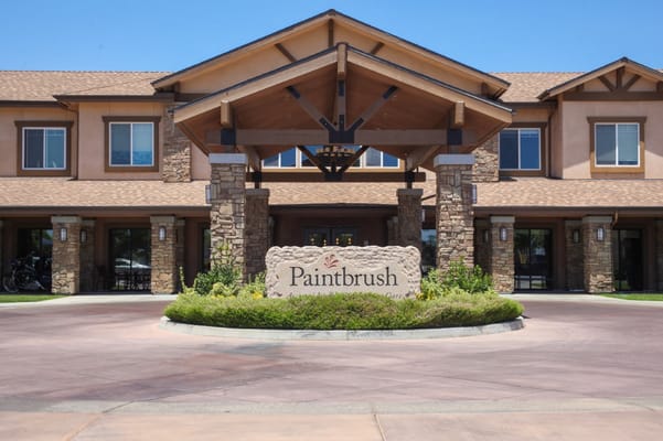 Exterior view of Paintbrush Assisted Living entrance