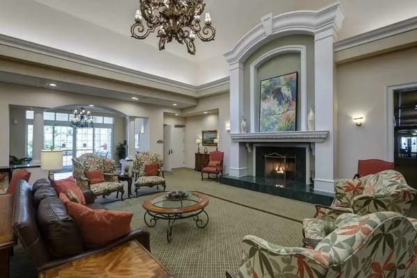 Cozy lobby area with elegant furnishings