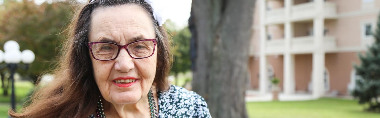 Resident enjoying the outdoors at Fern Terrace