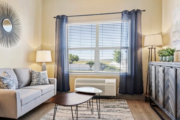 Bright interior of a cozy living space with natural light